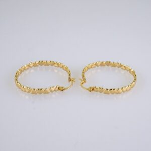 Women Earrings/ Aretes Dama/  Plain/  14k Real Color// E1307