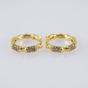 Women Earrings/ Aretes Dama/  Zircon Stone/  14k Real Color// E1313