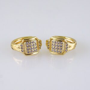 Women Earrings/ Aretes Dama/  Zircon Stone/  14k Real Color// E1326