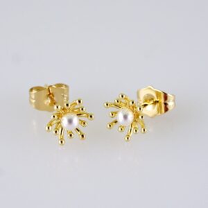 Women Earrings/ Aretes Dama/  Zircon Stone/  14k Real Color// E1341