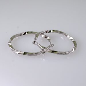 Women Earrings/ Aretes Dama/  Plain/  Silver Color// E1343