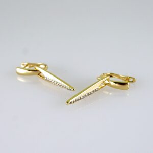 Women Earrings/ Aretes Dama/ Zircon Stone/ 14k Real Color// E1369