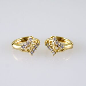 Women Earrings/ Aretes Dama/ Zircon Stone/ 14k Real Color// E1374
