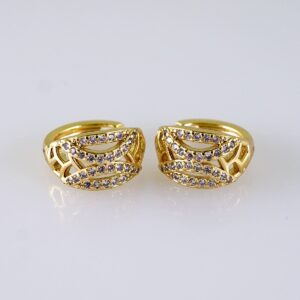 Women Earrings/ Aretes Dama/ Zircon Stone/ 14k Real Color// E1378