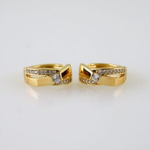Women Earrings/ Aretes Dama/ Zircon Stone/ 14k Real Color// E1384