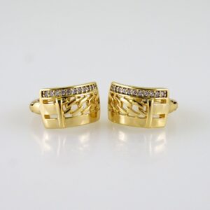 Women Earrings/ Aretes Dama/ Zircon Stone/ 14k Real Color// E1385