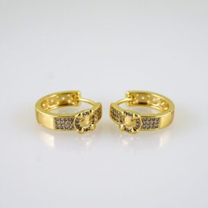Women Earrings/ Aretes Dama/ Zircon Stone/ 14k Real Color// E1387