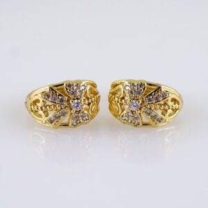 Women Earrings/ Aretes Dama/ Zircon Stone/ 14k Real Color// E1393