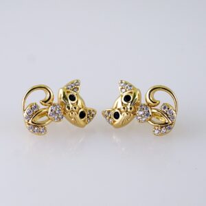 Women Earrings/ Aretes Dama/ Zircon Stone/ 14k Real Color// E1396