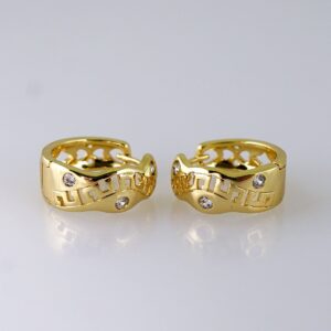 Women Earrings/ Aretes Dama/ Zircon Stone/ 14k Real Color// E1397