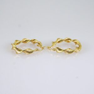 Women Earrings/ Aretes Dama/ Plain/ 14k Real Color// E1408
