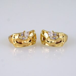 Women Earrings/ Aretes Dama/ Zircon Stone/ 14k Real Color// E1410