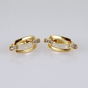 Women Earrings/ Aretes Dama/ Zircon Stone/ 14k Real Color// E1411