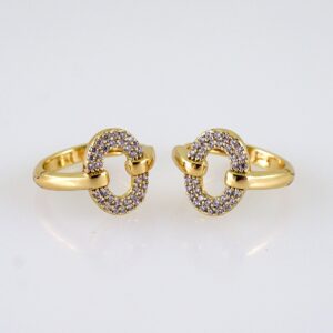 Women Earrings/ Aretes Dama/ Zircon Stone/ 14k Real Color// E1413