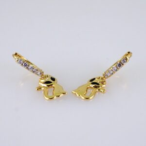Women Earrings/ Aretes Dama/ Zircon Stone/ 14k Real Color// E1416