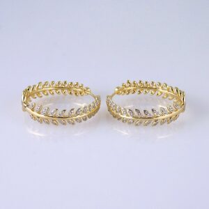 Women Earrings/ Aretes Dama/ Zircon Stone/ 14k Real Color// E1422