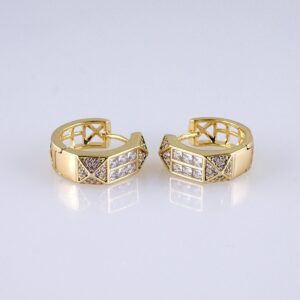 Women Earrings/ Aretes Dama/ Zircon Stone/ 14k Real Color// E1429