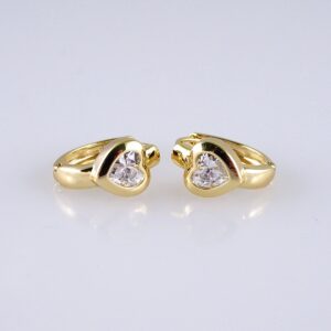 Women Earrings/ Aretes Dama/ Zircon Stone/ 14k Real Color// E1431