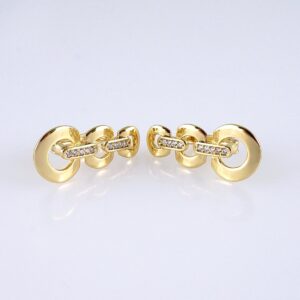 Women Earrings/ Aretes Dama/ Zircon Stone/ 14k Real Color// E1435