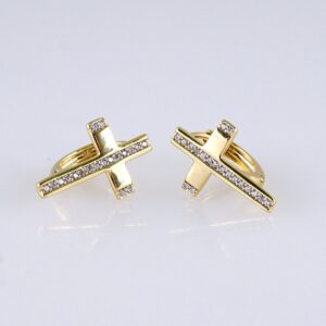 Women Earrings/ Aretes Dama/ Zircon Stone/ 14k Real Color// E1436