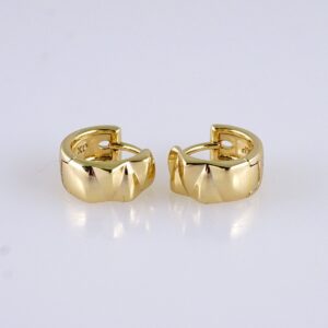 Women Earrings/ Aretes Dama/ Plain/ 14k Real Color// E1438