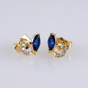 Women Earrings/ Aretes Dama/ Zircon Stone/ 14k Real Color// E1439