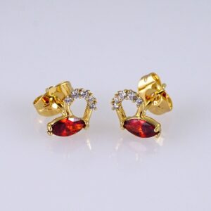Women Earrings/ Aretes Dama/ Zircon Stone/ 14k Real Color// E1442