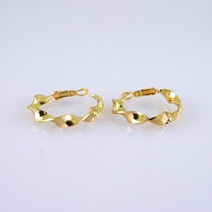 Women Earrings/ Aretes Dama/ Plain/ 14k Real Color// E1444