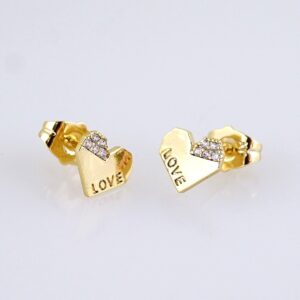 Women Earrings/ Aretes Dama/ Zircon Stone/ 14k Real Color// E1463