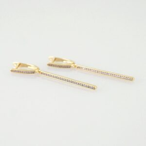 Women Earrings/ Aretes Dama/Zircon Stone/14k Real Color// E1466