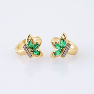 Women Earrings/ Aretes Dama/ Zircon Stone/ 14k Real Color// E1479