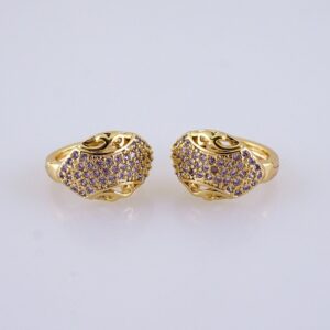 Women Earrings/ Aretes Dama/ Zircon Stone/ 14k Real Color// E1488