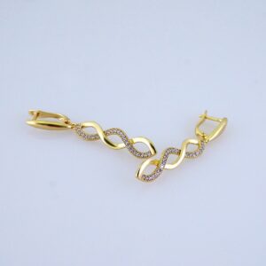 Women Earrings/ Aretes Dama/ Zircon Stone/ 14k Real Color// E1489
