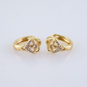 Women Earrings/ Aretes Dama/ Zircon Stone/ 14k Real Color// E1496