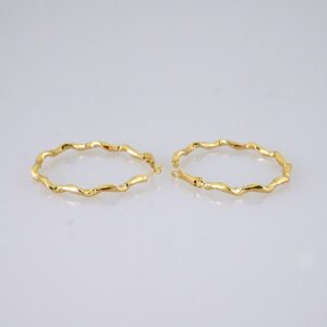 Women Earrings/ Aretes Dama/Plain/14k Real Color// E1499
