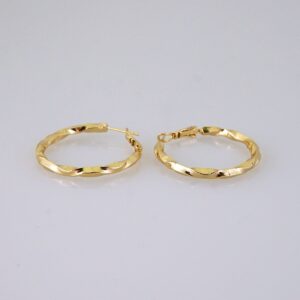 Women Earrings/ Aretes Dama/ Plain/ 14k Real Color// E1500