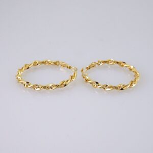 Women Earrings/ Aretes Dama/ Plain/ 14k Real Color// E1501