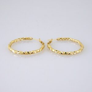 Women Earrings/ Aretes Dama/ Plain/ 14k Real Color// E1502
