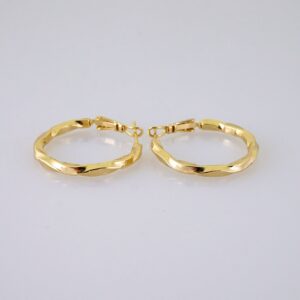 Women Earrings/ Aretes Dama/ Plain/ 14k Real Color// E1503