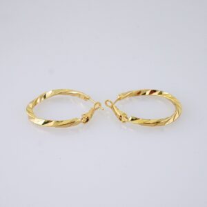 Women Earrings/ Aretes Dama/ Plain/ 14k Real Color// E1504