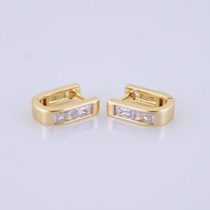Women Earrings/ Aretes Dama/ Zircon Stone/ 14k Real Color// E1517
