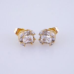 Women Earrings/ Aretes Dama/ Zircon Stone/ 14k Real Color// E1521