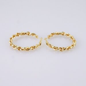 Women Earrings/ Aretes Dama/ Plain/ 14k Real Color// E1531