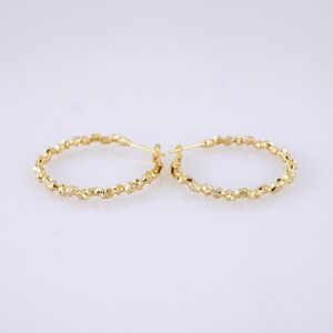 Women Earrings/ Aretes Dama/ Plain/ 14k Real Color// E1532