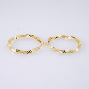 Women Earrings/ Aretes Dama/ Plain/ 14k Real Color// E1533