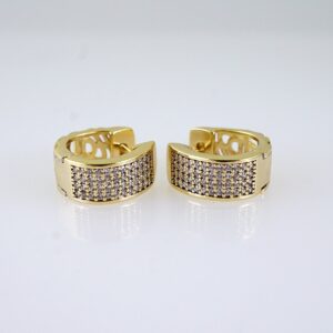 Women Earrings/ Aretes Dama/ Zircon Stone/ 14k Real Color// E1535