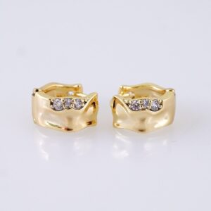 Women Earrings/ Aretes Dama/ Zircon Stone/ 14k Real Color// E1536