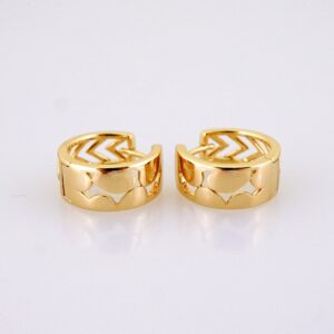 Women Earrings/ Aretes Dama/ Plain/ 14k Real Color// E1544