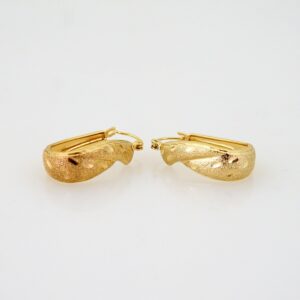 Women Earrings/ Aretes Dama/ Plain/ 14k Real Color// E1549