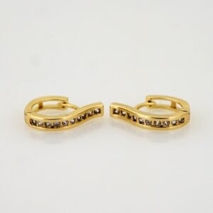 Women Earrings/ Aretes Dama/ Zircon Stone/ 14k Real Color// E1551